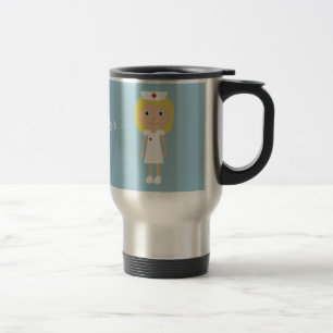 Taza De Viaje Enfermera linda del dibujo animado personalizada