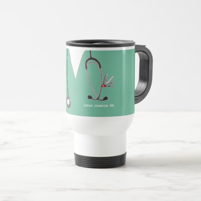 Taza De Viaje Enfermera personalizada (Anverso derecho)
