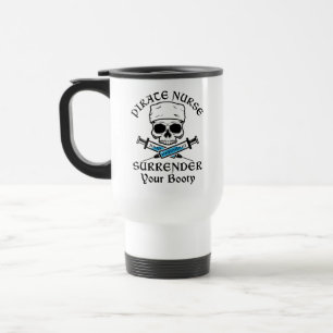 Taza De Viaje Enfermera Pirata Rinde Tu Botín