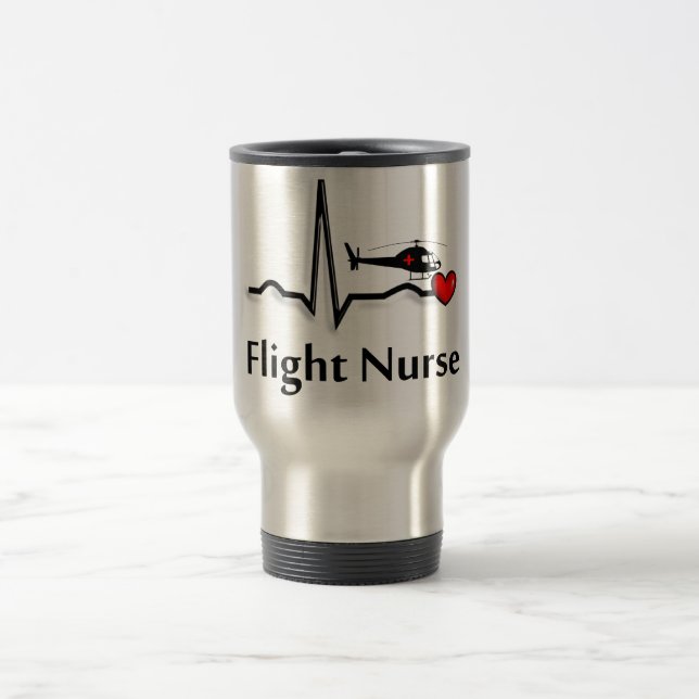 Taza De Viaje Enfermera QRS del vuelo y diseño del helicóptero (Centro)