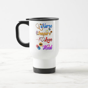 Taza De Viaje Enfermera Térmica Inspira Amor Sana Med Terapeuta