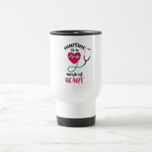 Taza De Viaje Enfermería, Un Trabajo De Corazón