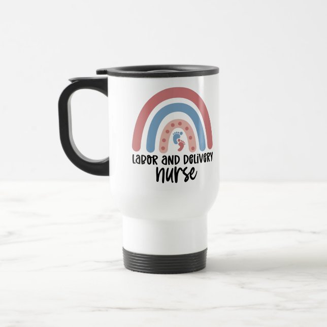 Taza De Viaje Enfermero de parto y parto Regalos de enfermería A (Izquierda)