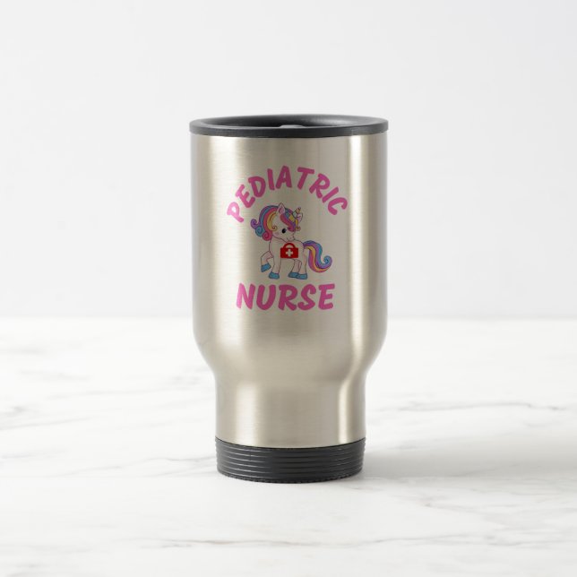 Taza De Viaje Enfermero pediátrico, enfermera pediátrica (Centro)