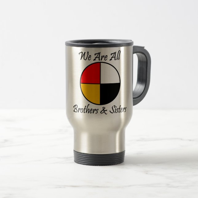 Taza De Viaje Engranaje de las direcciones del nativo americano (Anverso derecho)