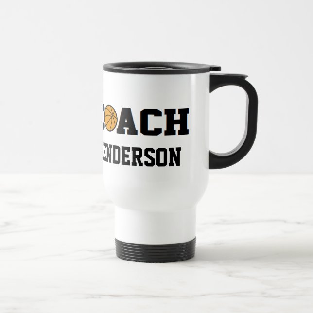 Taza De Viaje Entrenador de béisbol - personalizado (Derecha)