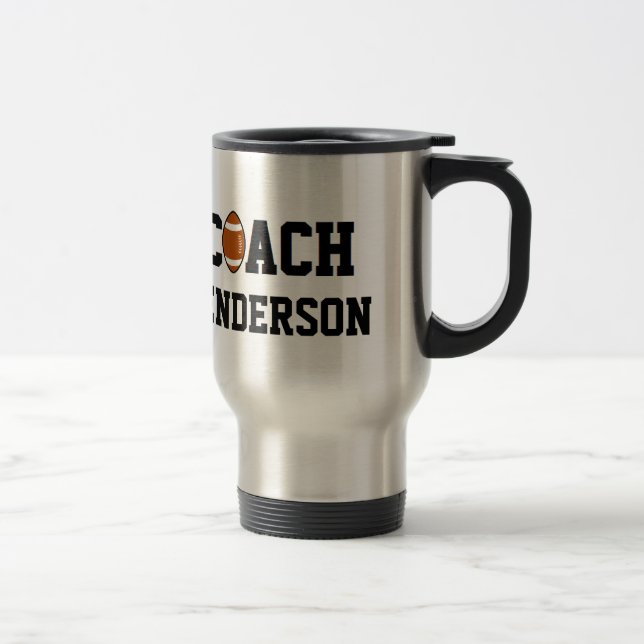 Taza De Viaje Entrenador de fútbol personalizado (Derecha)