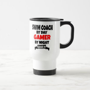 Taza De Viaje Entrenador De Natación De Gamer