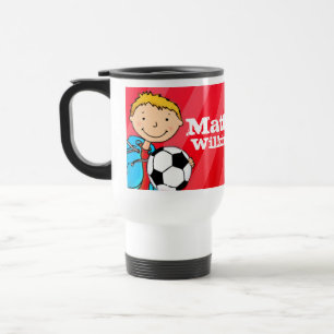 Taza De Viaje Entrenamiento de fútbol masculino mug red