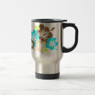 Taza De Viaje "Epic Hibiscus" en taquilla de viajes marrón/turq