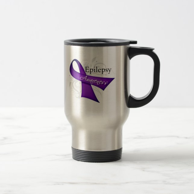 Taza De Viaje Epilepsia Awareness Ribbon (Derecha)