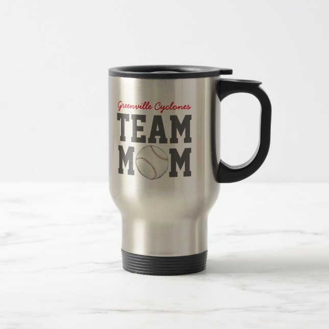 Taza De Viaje Equipo de béisbol Mom Gift Mug (Derecha)