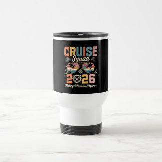 Taza De Viaje Equipo de crucero 2026 Vacaciones familiares Retro