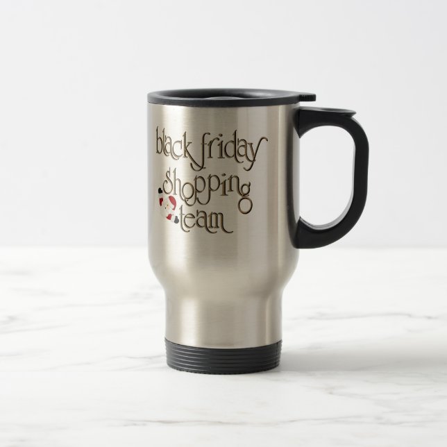 Taza De Viaje Equipo negro de las compras de viernes (Derecha)
