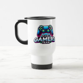 Taza De Viaje Equipo Pixel Gamers - Nivel Arriba