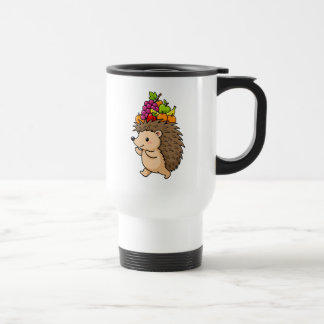Taza De Viaje Erizo Adorable Llevando Frutas Frescas