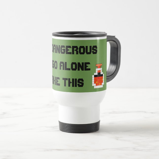 Taza De Viaje ¡Es peligroso ir solo! (Anverso derecho)