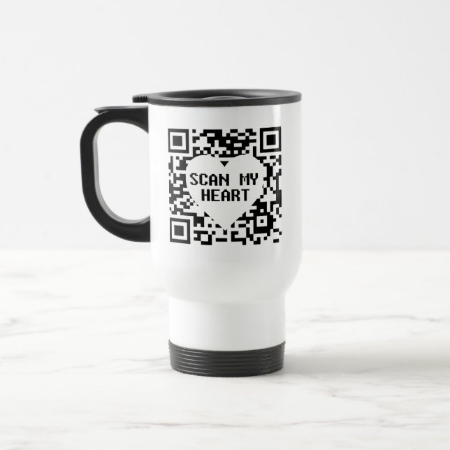 Taza De Viaje Escanea mi corazón (Izquierda)