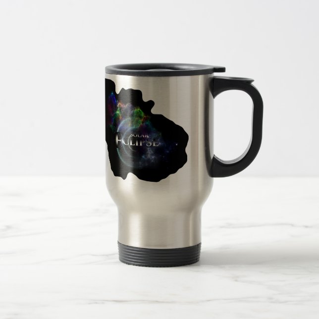Taza De Viaje Escapada de arte fractal de eclipse solar (Derecha)