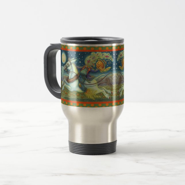 TAZA DE VIAJE ESCARECIMIENTO DE HORSEMANA SIN CABEZA, BOMBA DE C (Anverso izquierdo)