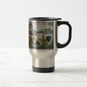Taza De Viaje Escena de la Pollo-Granja