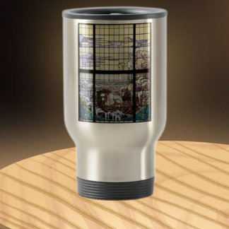Taza De Viaje Escenario Art Nouveau de vidrio templado