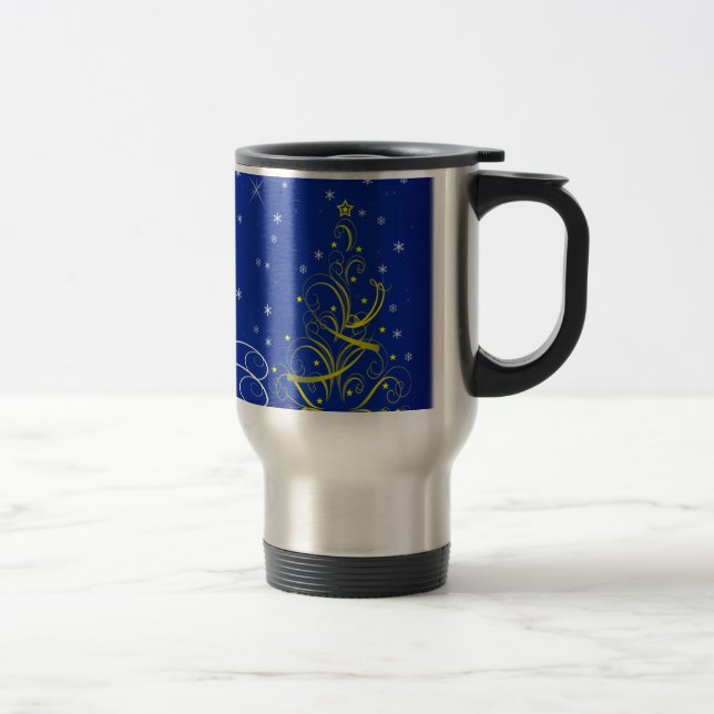 Taza De Viaje Escenario de Navidades azules (Derecha)