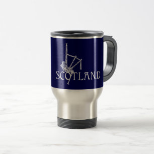 Taza De Viaje Escocia Bagpipes, diseño escocés
