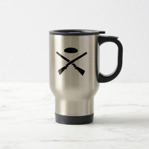 Taza De Viaje Escopetas cruzadas del tiroteo de trampa