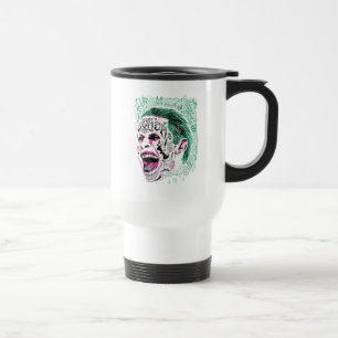 Taza De Viaje Escuadrón suicida   Esbozo de cabeza de bromista d
