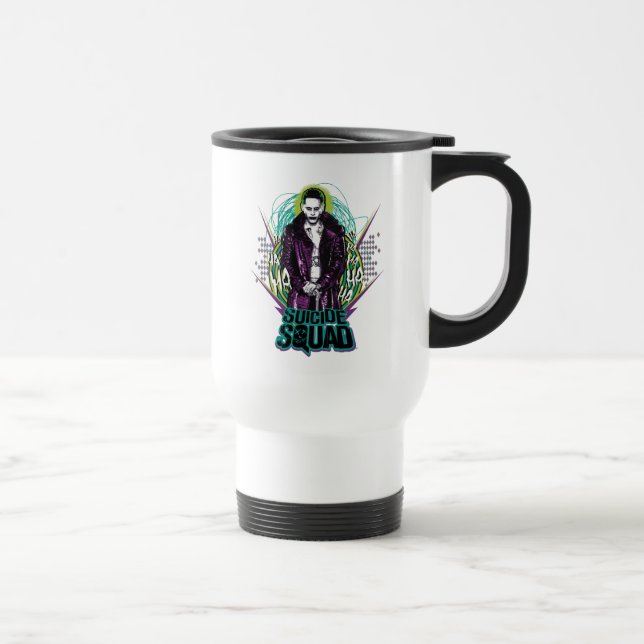 Taza De Viaje Escuadrón suicida | Gráfico de rock retro de bromi (Derecha)