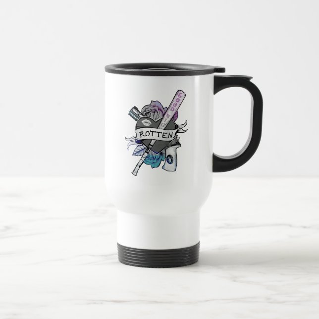 Taza De Viaje Escuadrón suicida | Harley Quinn "Rotten Tattoo Ar (Derecha)