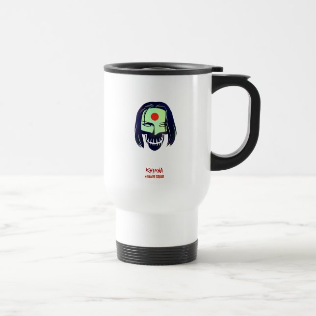 Taza De Viaje Escuadrón suicida | Icono de cabeza de Katana (Derecha)