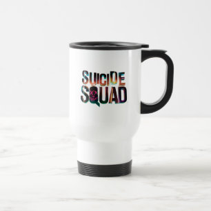 Taza De Viaje Escuadrón suicida Logotipo de brillo colorido