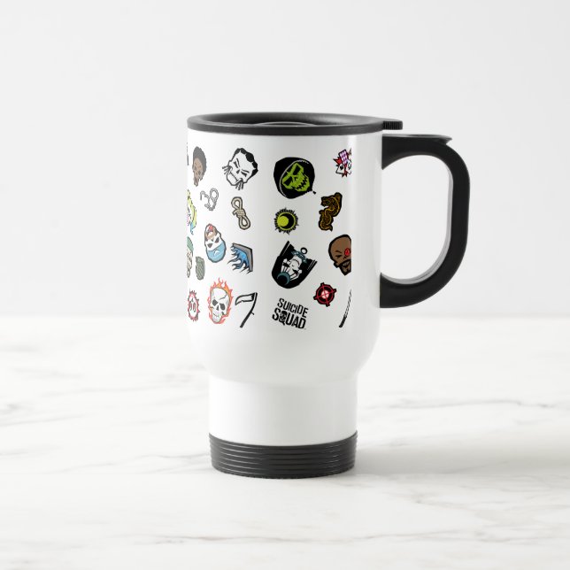Taza De Viaje Escuadrón suicida | Modelo de Emoji de escuadrón s (Derecha)