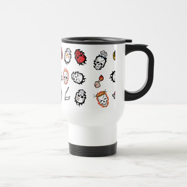 Taza De Viaje Escuadrón suicida | Patrón de Emoji de Diablo (Derecha)