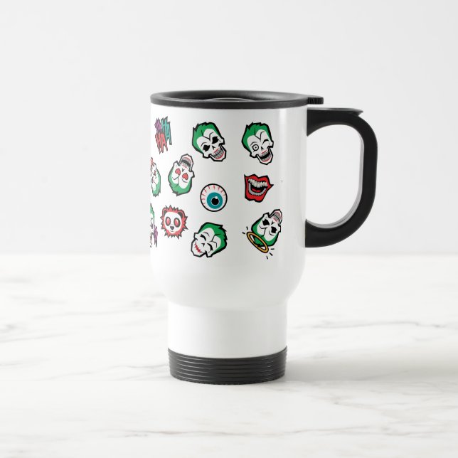 Taza De Viaje Escuadrón suicida | Patrón de Emoji de Joker (Derecha)