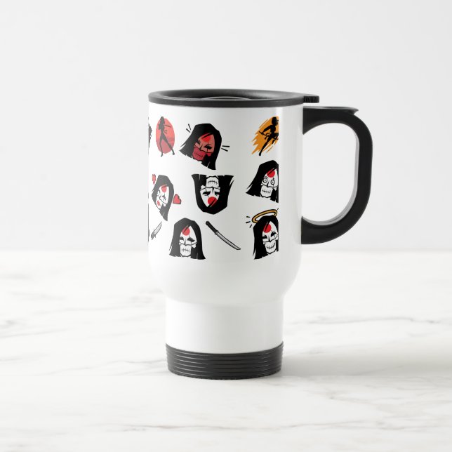 Taza De Viaje Escuadrón suicida | Patrón de Emoji de Katana (Derecha)
