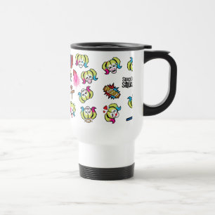 Taza De Viaje Escuadrón suicida Patrón de Emoji Harley Quinn