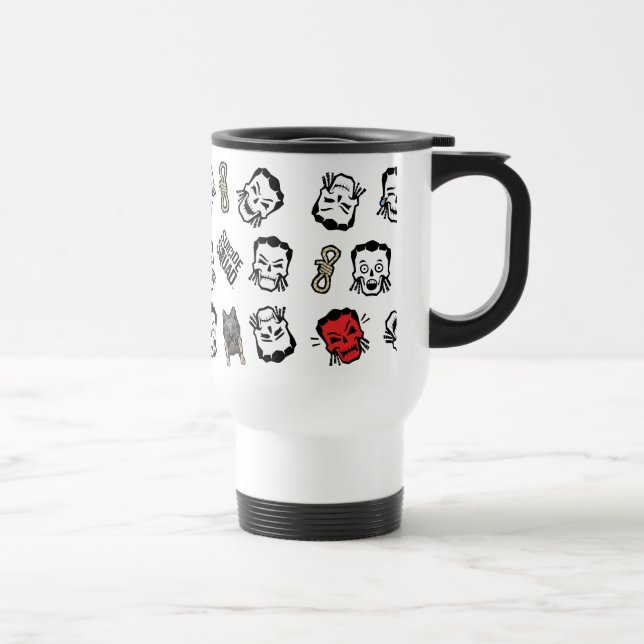 Taza De Viaje Escuadrón suicida | Patrón de Emoji Slipknot (Derecha)