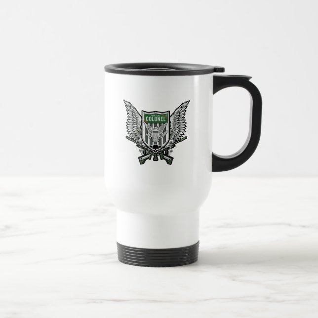 Taza De Viaje Escuadrón suicida | Rick Flag Winged Escudo Tattoo (Derecha)