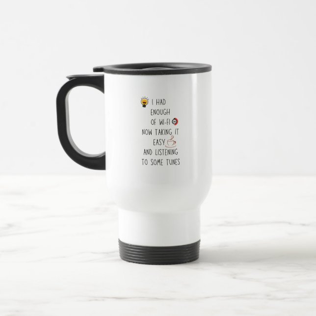 Taza De Viaje Escuchando canciones musicales (Izquierda)