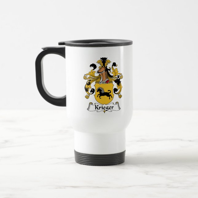 Taza De Viaje Escudo de la familia de Krieger (Izquierda)
