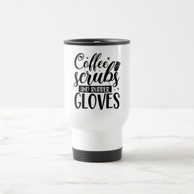 Taza De Viaje Escudos de café y guantes de goma (Centro)