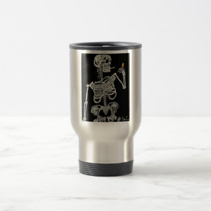 Taza De Viaje Eskeleto Fumador