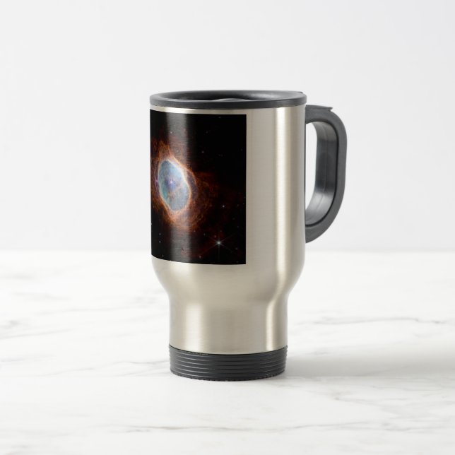 Taza De Viaje Espacio nebuloso del anillo meridional Telescopio  (Anverso derecho)