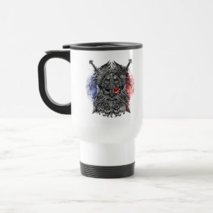 Taza De Viaje Espadas de Odin ravens Bandera de Viking Mythology