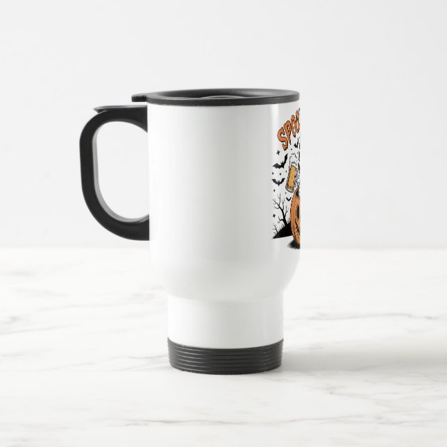 Taza De Viaje Espectaculares Sips Skeleton Lizard Halloween (Izquierda)