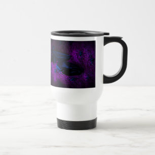 Taza De Viaje Espeluznante Rosa de material negro, arañas negras