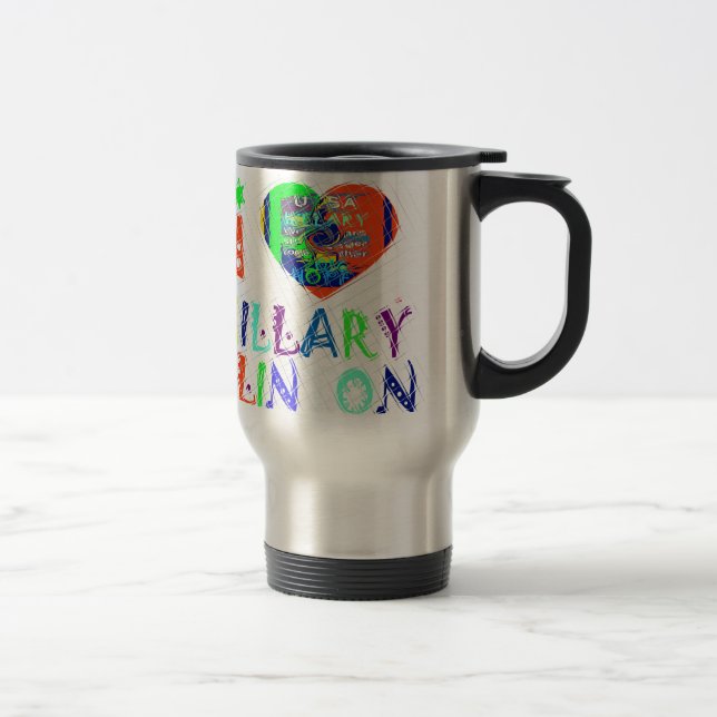 Taza De Viaje Esperanza Vota Azul Hermosa Reflexión Asombrosa Hi (Derecha)